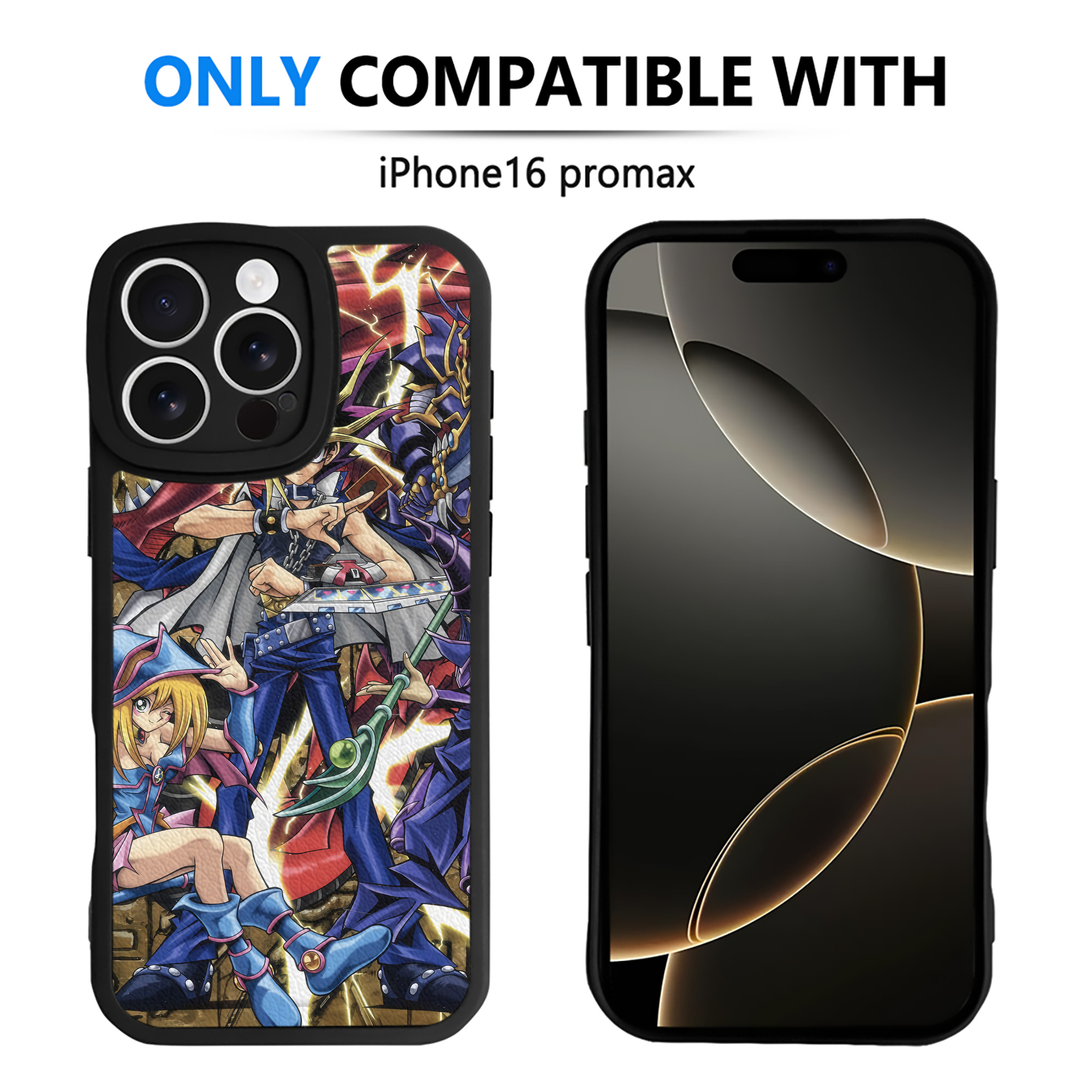 （画像用） 遊☆戯☆王 Yu-Gi-Oh! 【iPhone 16シリーズ対応】シリコンスマホケース（レザー調） 材質：シリコン